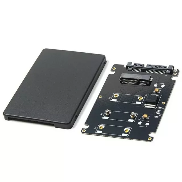 Carte Adaptateur Mini Pcie SSD mSata vers mSata 2.5 Pouces avec Boitier Noir