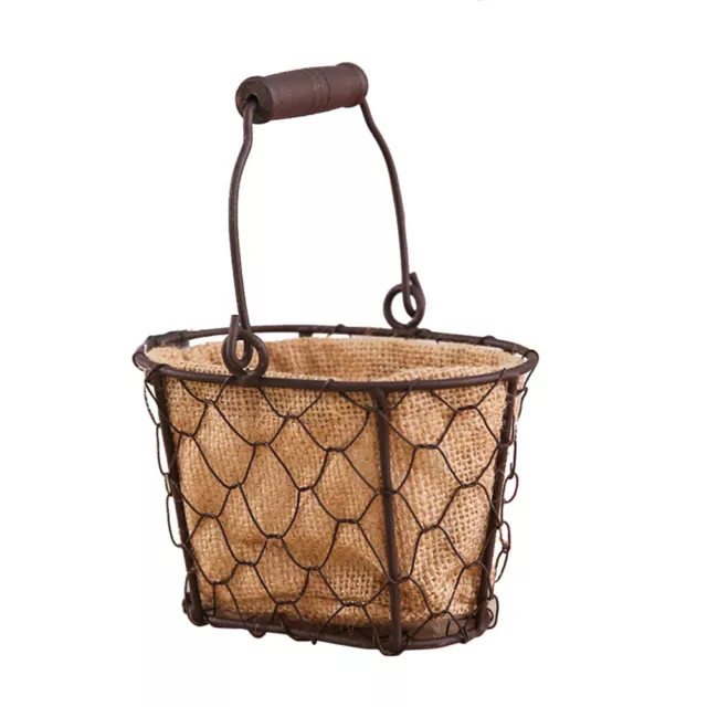 Vintage Storage Basket Cloth Rural Style Flower Pot