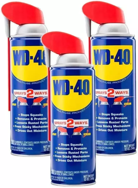 Wd 40 Multi Use Product With Smart Straw Sprays 2 Ways 3 Pack 12 Oz