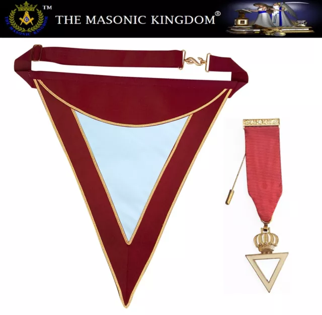 High Quality Masonic Royal And Select Masters Members Apron Made Of Lambskin New