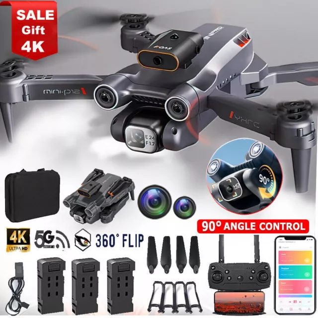 Drones With HD Camera 4k GPS Professional 3xBattery WIFI FPV Quadcopter Foldable