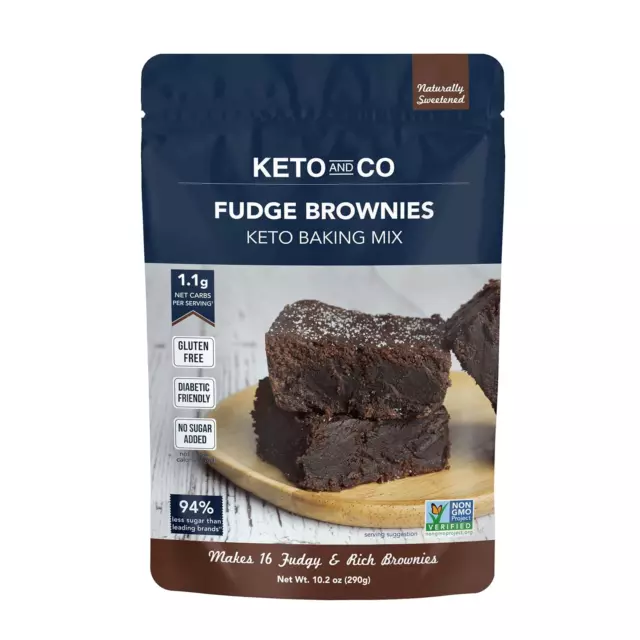 Keto Fudge Brownie Mix by  | Just 1.1G Net Carbs per Serving | Gluten Free, Low