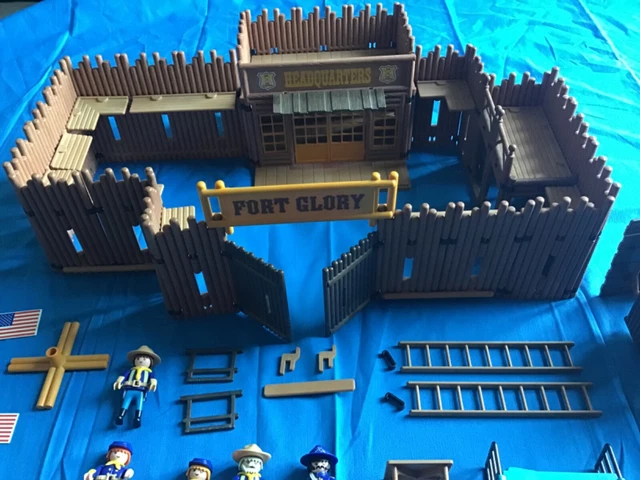 Diligence Playmobil Pièces Playmobil Far West Pour Fort Union - Mur D'enceinte Incomplet, Occasion Playmobil Chantier