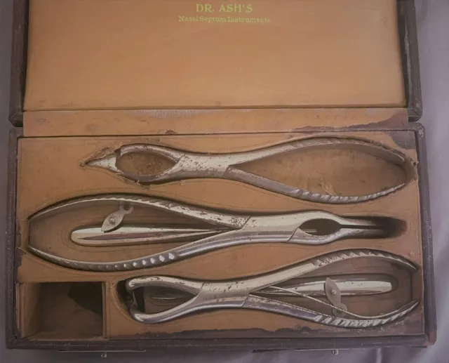 Antique/Vintage Nasal Surgery Instrument set. Dr. ASH'S NASAL SEPTAL INSTRUMENTS