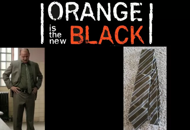 OITNB Orange Is The New Black Wardrobe: Warden Joe Caputo screen worn TIE w/TAG
