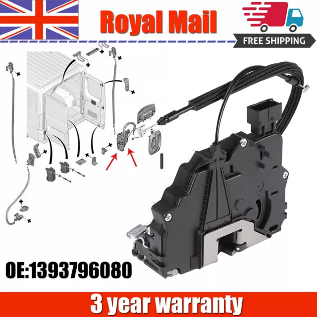 New Rear Door Lock Mechanism For Fiat Ducato Citroen Relay Peugeot Boxer 2006-On