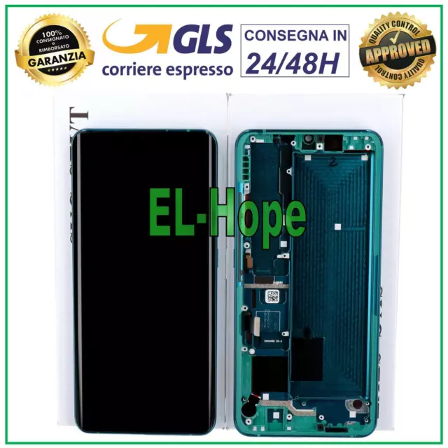 Display Lcd Frame Originale Xiaomi Mi Cc9 Pro M1910F4E Touch Screen Green Verde