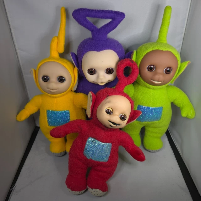 1996 GOLDEN BEAR Teletubbies - Complete Set - Plush Soft Toys Open ...