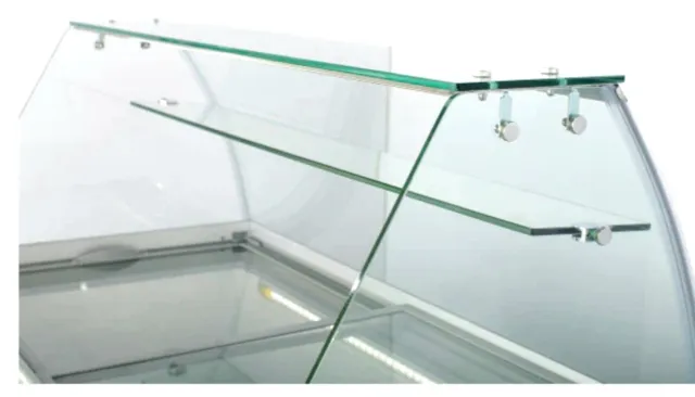 New Replacement Curved Glass Sneeze Guard Canopy for 50"MaxxCold Freezer MXDC-8