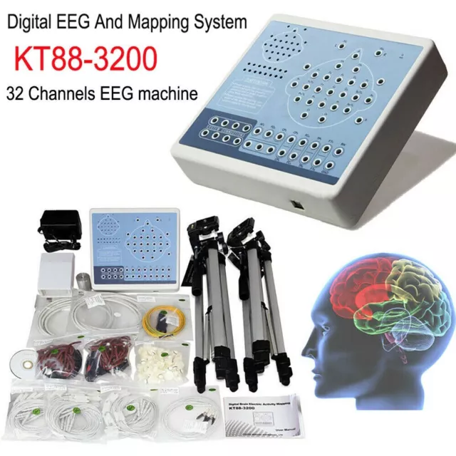 Digital Brain Electric Activity Mapping EEG machine System + Tripods 32 Channel