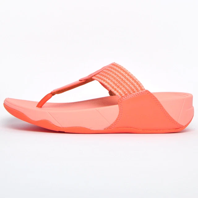 FitFlop Women's Walkstar Toe-Post Thong Summer Sandals Coral