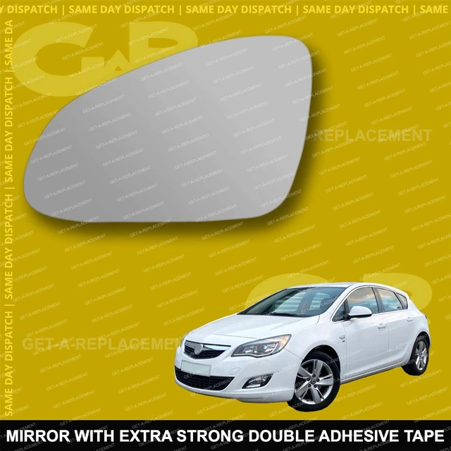 For Vauxhall Astra J wing mirror glass 09-15 Left Passenger side Spherical