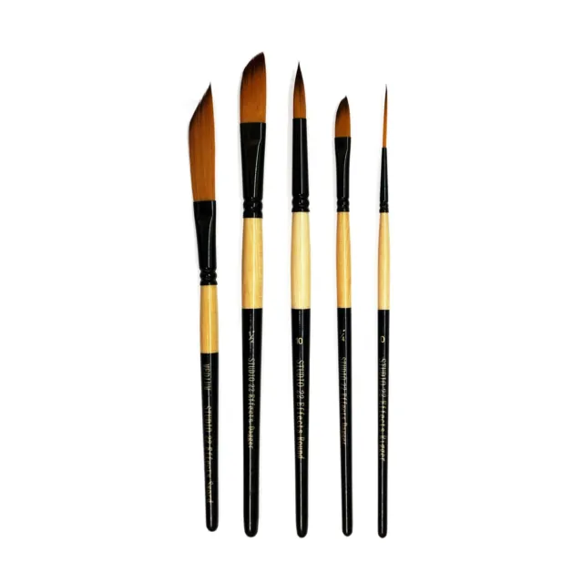 Studio 22 Effects Sword, Dagger, Rigger & Round Paint Brush Set of 5