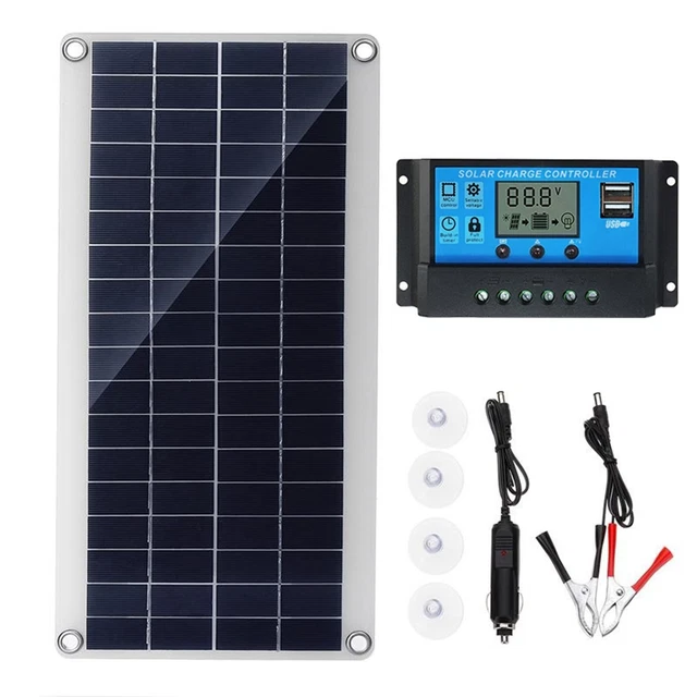 Kit de paneles solares domésticos de 300 W 60A 12V-18V cargador de batería de CC con controlador RV SUV