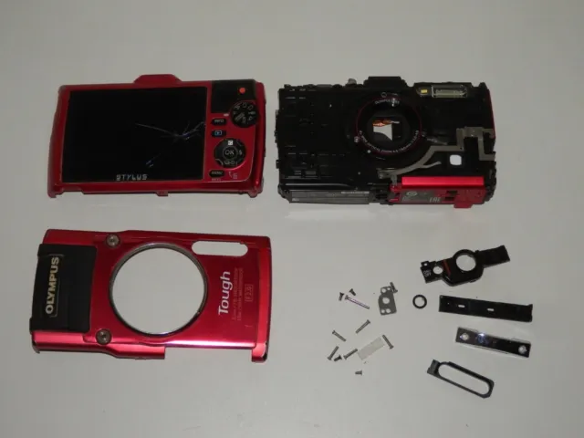 Olympus Tough TG-4, Digitale Kamera , Rot Gehäuse, unvollständig für Ersatzteile