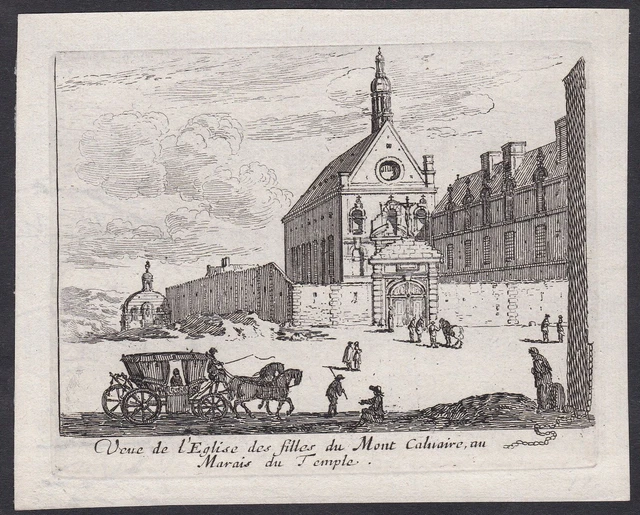 Paris Couvent des Filles-du-Calvaire Notre Dame Israel Silvestre etching gravure