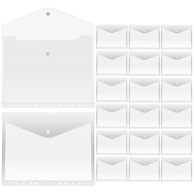 20 pz cartella A4 cartella A4 cartella trasparente custodie in plastica trasparenti stoccaggio