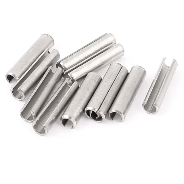 10 Pcs M3x14mm 304 Stainless Steel Split Spring Dowel Tension Roll Cotter Pin