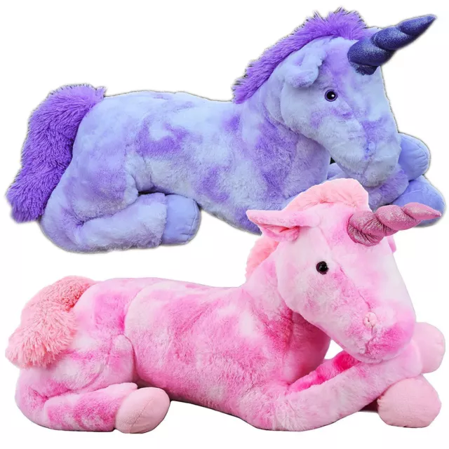 32" Giant Large Plush Unicorn Stuffed Huge Soft Cuddling Toy Lying Horse Teddy