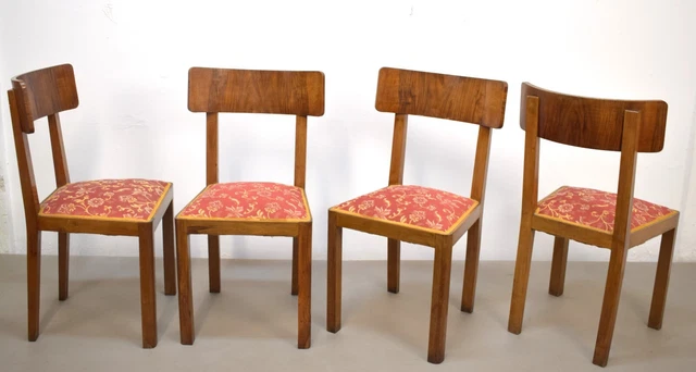 Set di 4 sedie Decò, Italia, anni '30.