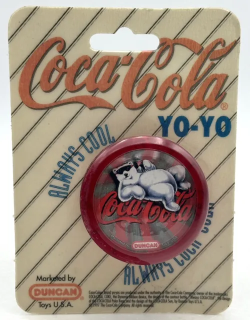 Vintage Coca Cola Duncan Toys Yo-Yo 1997 Lounging Polar Bear