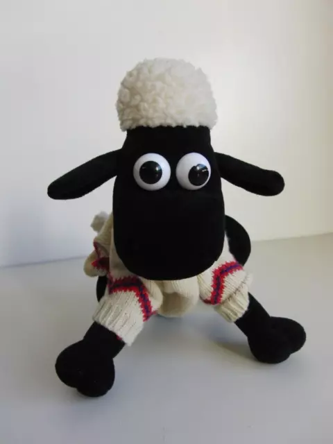 1989 Wallace and Gromit Shaun The Sheep 10" plush soft toy, Born to Play/Aardman