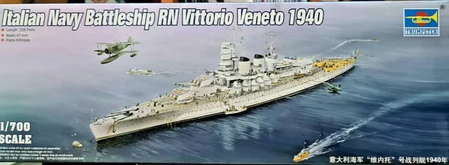 Italian Navy Battleship RN Vittorio Veneto 1940 - Trumpeter Kit 1:700 - 05779