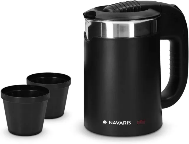 Navaris Travel Kettle Electric - 0.5 Litre - Small with Dual Walls...