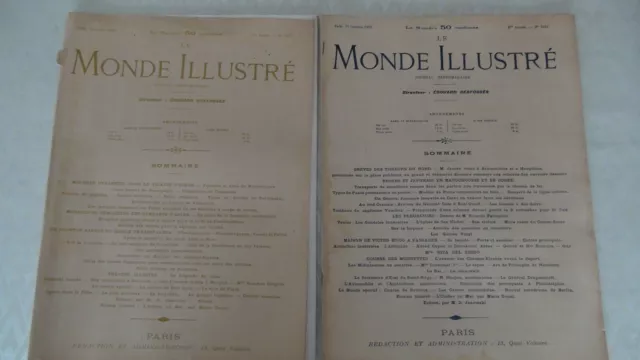 LOT de 2 journal "LE MONDE ILLUSTRE" de 1903 ,N° 2427 et 2431