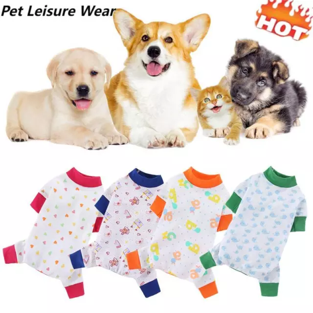 Dog Jumpsuit Cat T-Shirt Puppy Pants Soft Tracksuit Pet Pajamas Leisure Wear