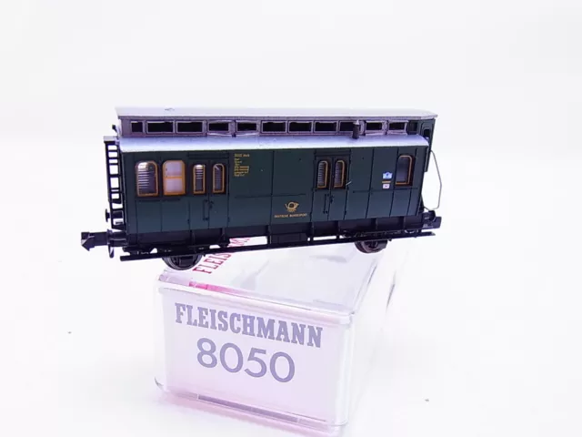 Fleischmann N 8050 Bahnpostwagen mit Brhs 3002 Hmb DB Post in OVP #10940