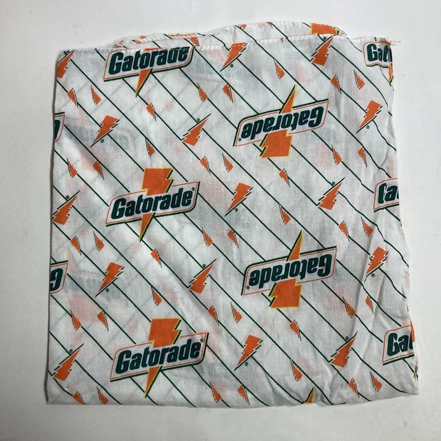 VTG Gatorade White Orange Green Logo Lightning Bolt Bandana Handkerchief 1990s