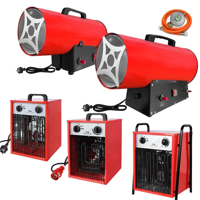 Heizgerät Gasheizer IPX4 Heizkanone Gasgebläse Bauheizlüfter Elektro Bauheizer