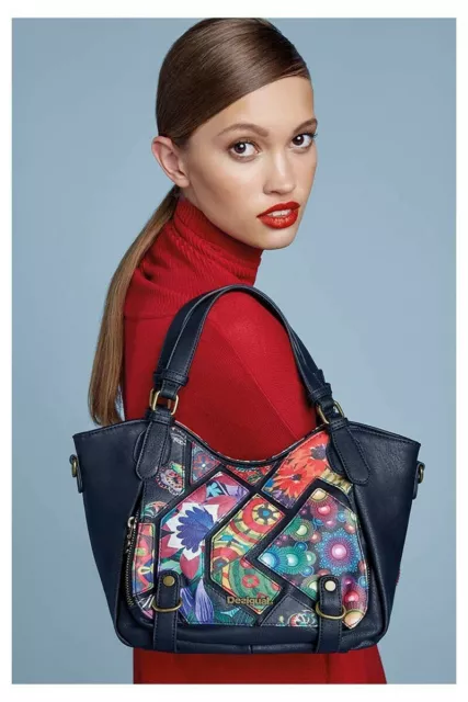 DESIGUAL BOLSO Rotterdam Mini Indiana Sac Tasche New EUR