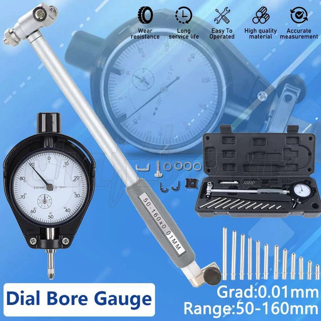 50160MM METRIC DIAL Bore Gauge Diameter Indicator Measuring Engine