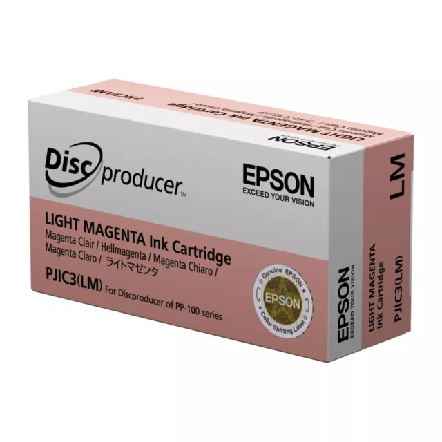 Genuine Epson PJIC3 Light Magenta Ink Cartridge, Discproducer PP-100, PJIC3 (LM)