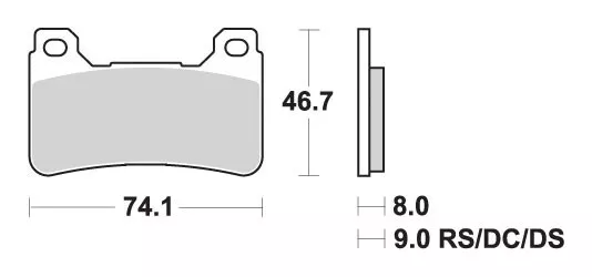 Bremsbeläge Kh390 Racing Dual Carbon Farbe Schwarz