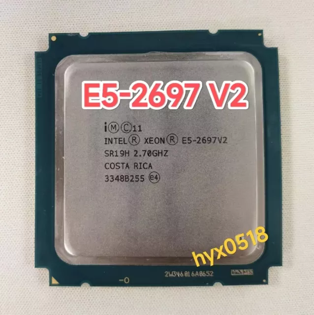 Intel Xeon E5-2697 V2 2.7GHz 12 Core 30M LGA2011 130W SR19H CPU Processor Tested