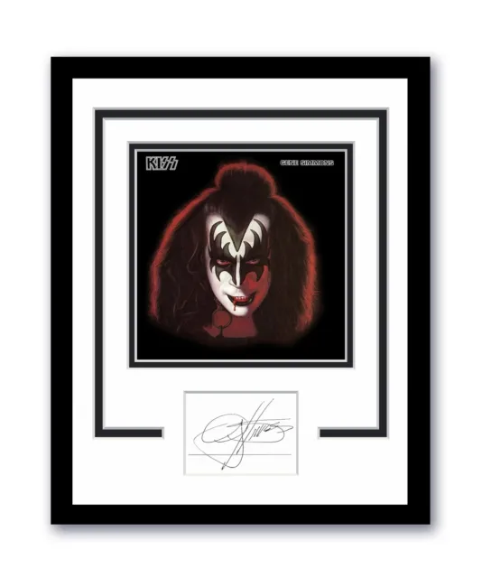 KISS Gene Simmons Autographed Signed 11x14 Framed Photo ACOA