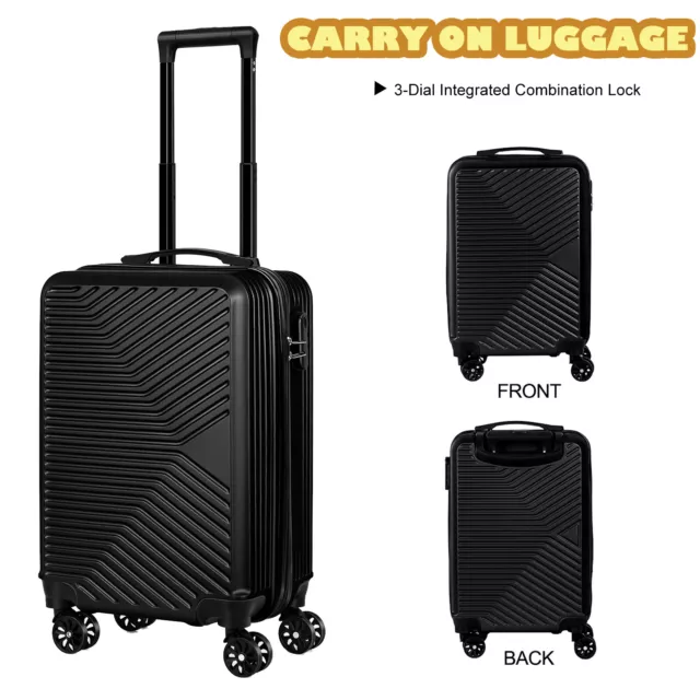 20 in Luggage Suitcase ABS with TSA Lock Spinner Carry on Hardshell Lightweight