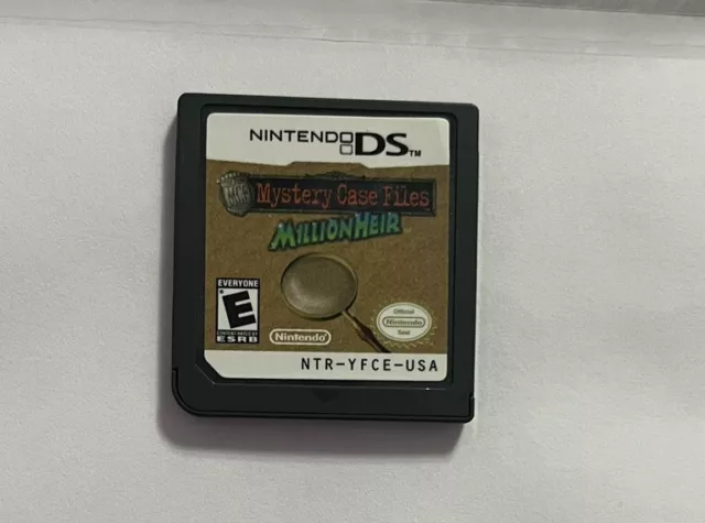 Mystery Case Files: Millionheir (Nintendo DS) Cart Only Tested No Track  #1281