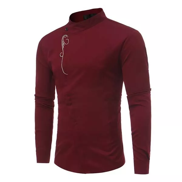 New Mens Long Sleeve Shirt Blouse Cotton Slim Casual Tee Tops Shirts Fashion