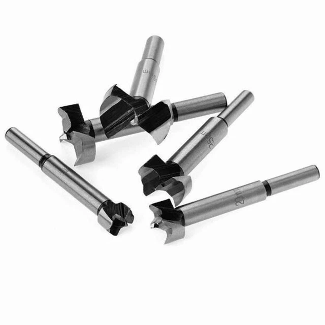 5Pcs Forstner Wood Drill Bit Set Hole Saw Cutter Wood Tools with Round Shank #km 2