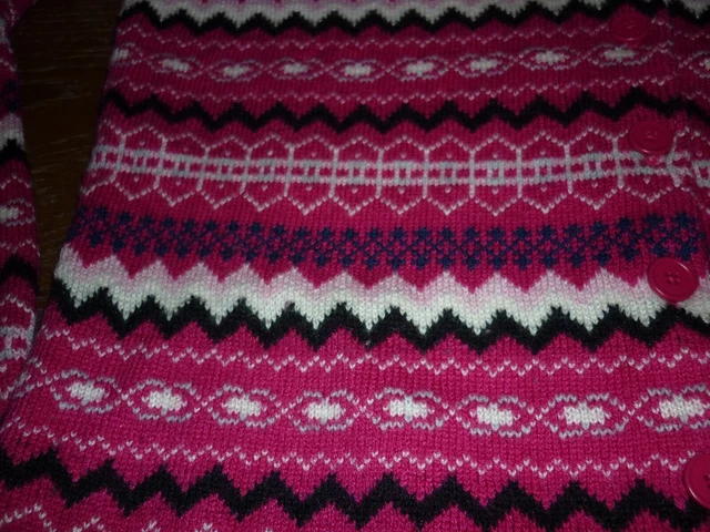 DESIGNER - FESTIVALS/VINTAGE CHIC FAIR ISLE CARDIGAN XS 8 small 10? 2