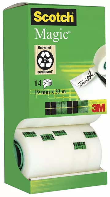 SCOTCH MAGIC 810 Klebeband Klebefilm 33 Meter x 19 mm Unsichtbar Beschriftbar