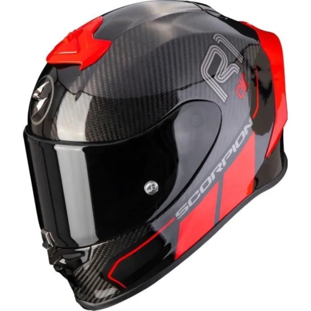 Scorpion Exo R1 Evo Air Motorcycle Helmet Corpus II Black Red