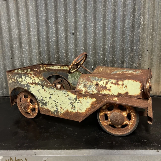 CYCLOPS ARMY JEEP Vintage Pedal Car for Restoration $267.31 - PicClick
