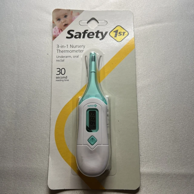 SAFETY 1ST 3IN1 Nursery Thermometer Underarm Oral Rectal 30 Sec
