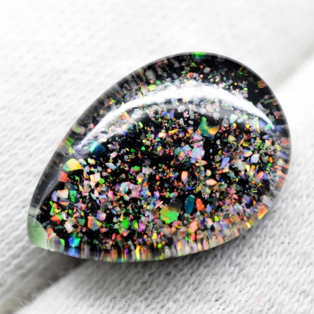Opale De Feu Naturelle Taillée émeraude - Certifiée GIR, Provenance Éthiopie, 17x13 Mm