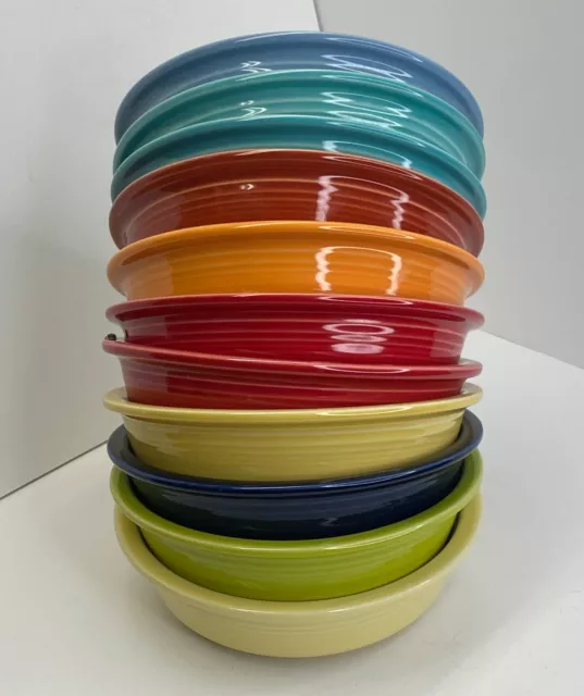 Fiesta Small Coupe Cereal Bowls 14oz Homer Laughlin HLC Fiestaware - Rainbow